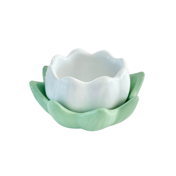 Small White Tulip Candle Holder