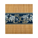 Navy Chinoiserie Bamboo Table Runner