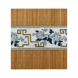 White Chinoiserie Bamboo Table Runner