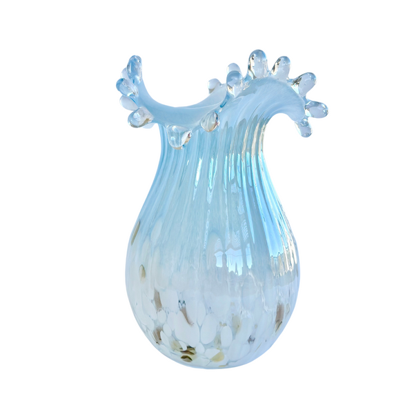 Azure Serenity Artisan Vase
