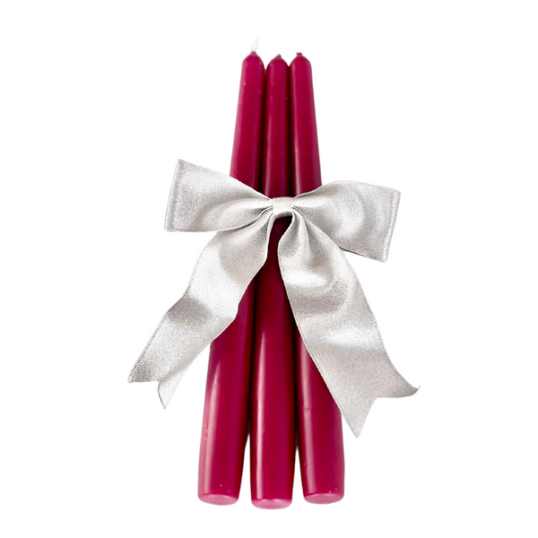Burgundy Dripless Taper Candles