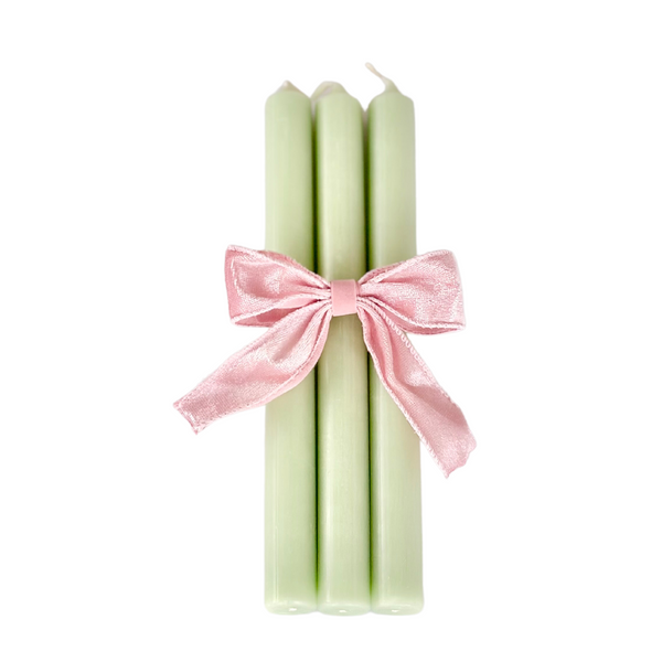 Pistachio Dripless Taper Candles