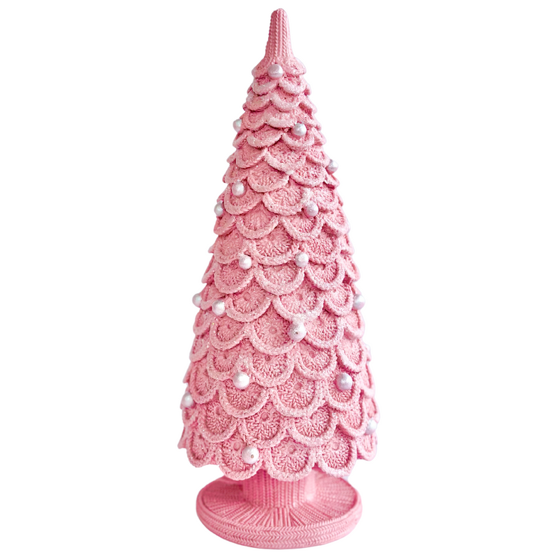 Rose Resin Pinecone Christmas Tree