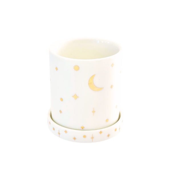 White Constellation Candle Holder