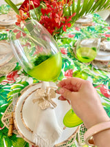 Tropical Lush Crystal Wine Glass