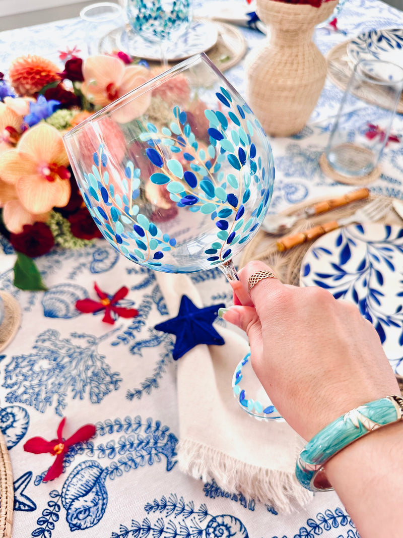 Automne Bleu Wine Glass