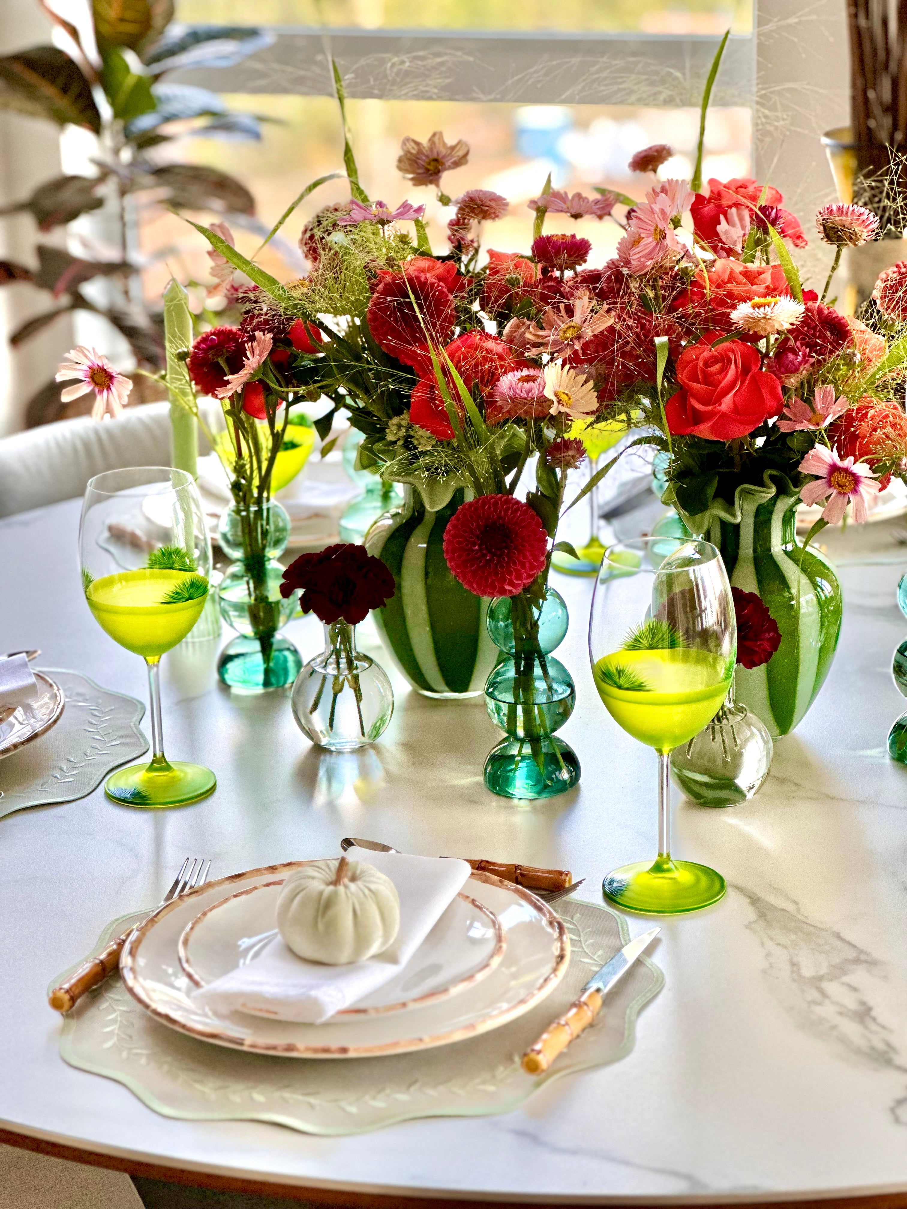 Tropical Lush Crystal Wine Glass House Queiroz