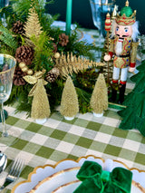 Golden Frost Miniature Christmas Tree Trio