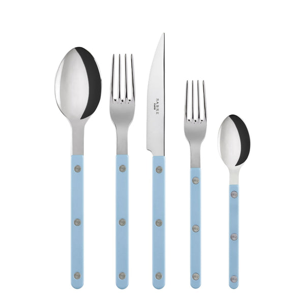 Bistrot Blue Dinner Set (Soup Spoon, Dinner Fork, Dinner Knife, Teaspoon and Salad Fork)