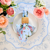 Dottie Placemat: White and Cerulean