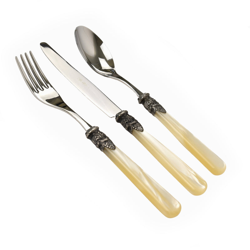 Pearl Napoleon Dinner Set (Table Knife, Fork and Spoon)