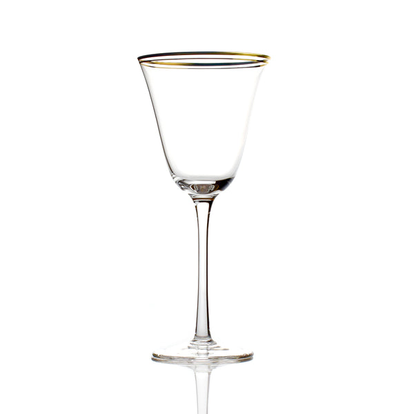 Gold Rim Wine Glass (Set of 2)
