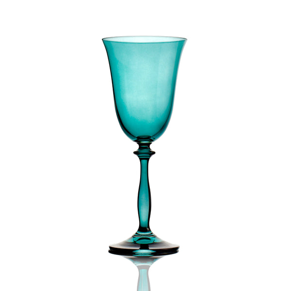 Green Teal Wine Glass (Set of 2)