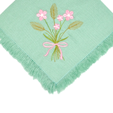 Pastel Green and Pink Daisy Napkins