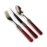 Pearl Bordeaux Napoleon Dinner Set (Table Knife, Fork and Spoon)