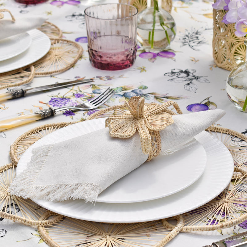 Lily in Natural Napkin Ring