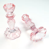 Pink Lace Candle Holders (Pair)