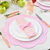 Baby Pink Gingham Bow Napkin Ring