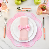 Baby Pink Gingham Bow Napkin Ring