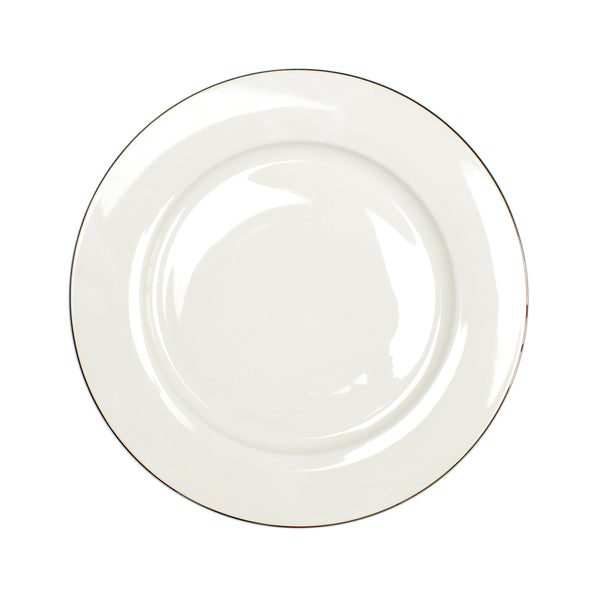 Silver Rim Dinner Set (Dinner and Salad Plate)