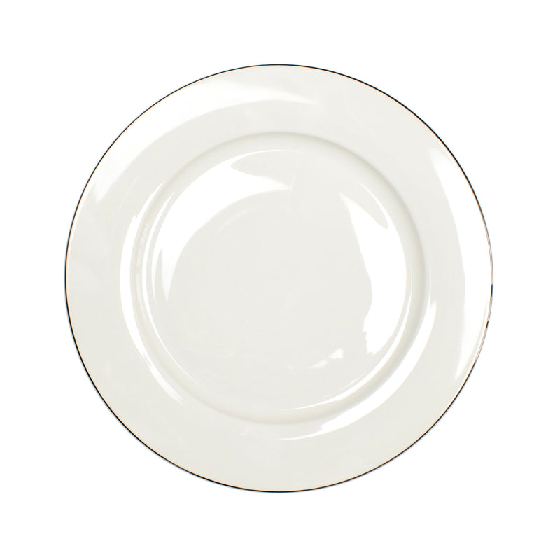 Silver Rim Dinner Set (Dinner and Salad Plate)