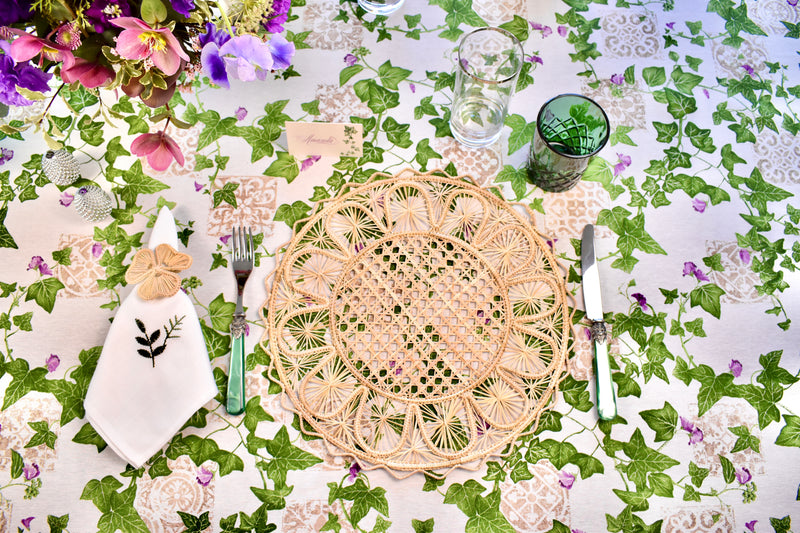 Purple Ivy Vines Tablecloth