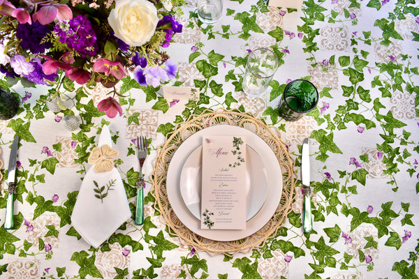 Purple Ivy Vines Tablecloth